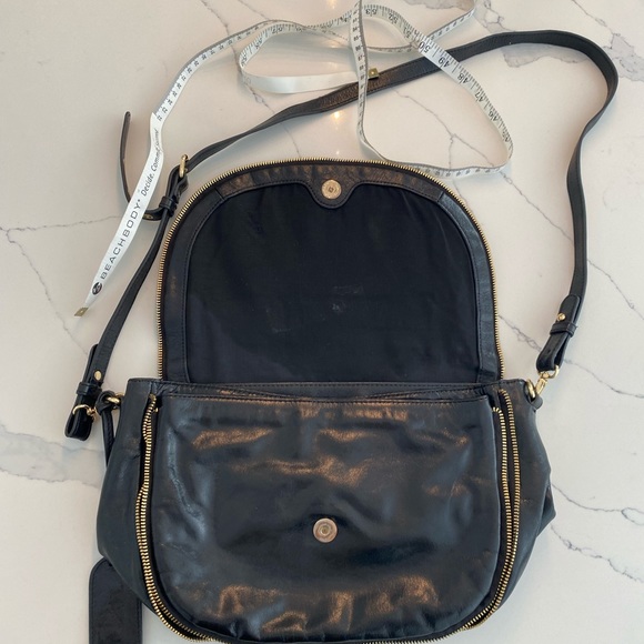 Badgley mischka cross body leather black satchel - Picture 10 of 16